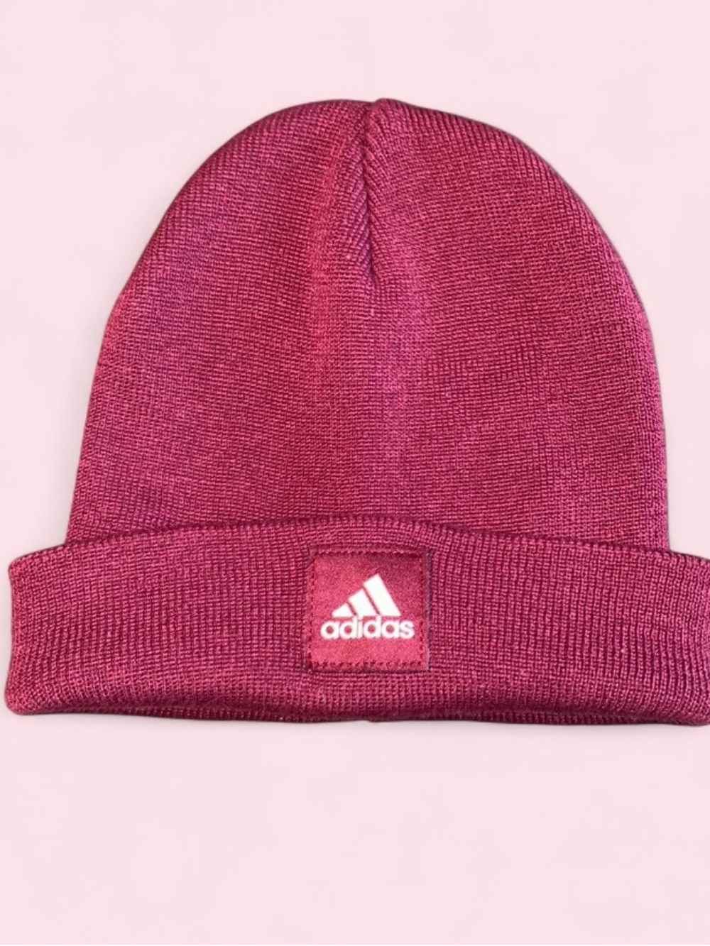 Maroon Red Adidas Beanie Hat Gently Used Excellent Condition Unisex